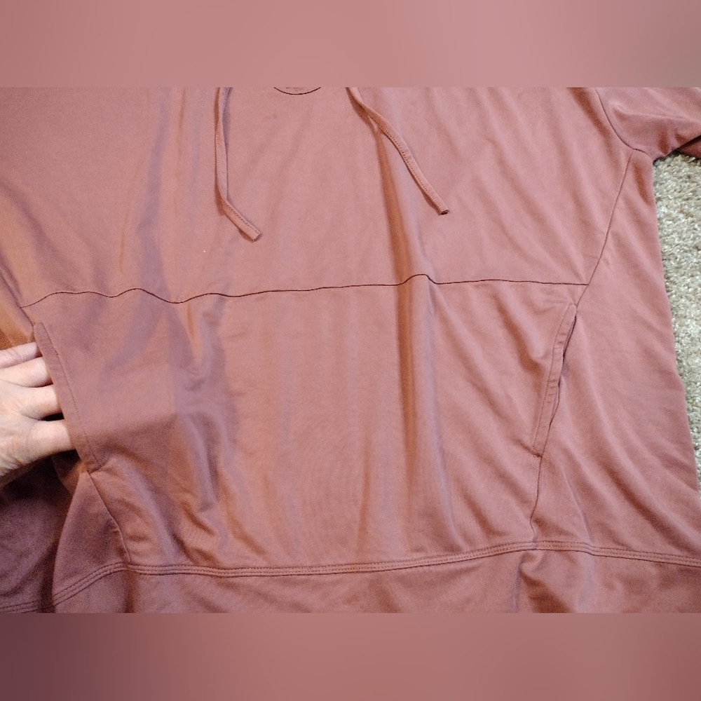 Fabletics Mauve Oversized Hooded Pullover 1X - Picture 8 of 9